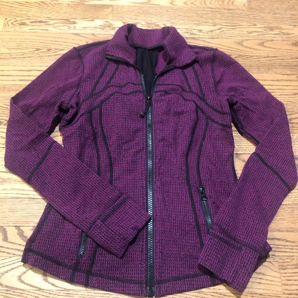 Lululemon Define Jacket Teeny Tooth Deep Fuchsia Black